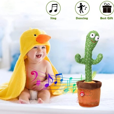 Dancing Cactus Plush Talking, Singing & Lighting Toy